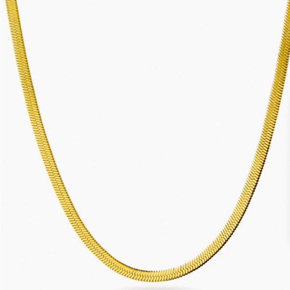 Ana Luisa Herringbone 14K Gold Plated Necklace